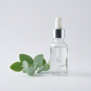 Clear glass bottle, clean formula